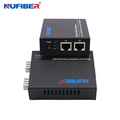 Interruptor dos ethernet da fibra do gigabit de DC5V, interruptor portuário de 2 ethernet de SFP