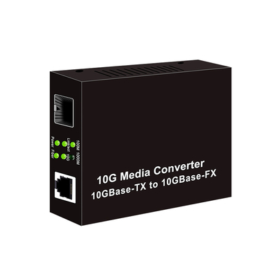 OEM 10G SFP+ para RJ45 Convertidor de mídia óptica DC12V 5G/10G UTP para extensor de fibra