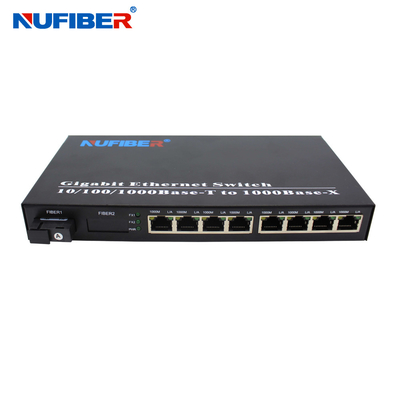 Interruptor de rede portuário do ODM Rj45 8 do OEM com único SC 1310nm 1550nm da fibra
