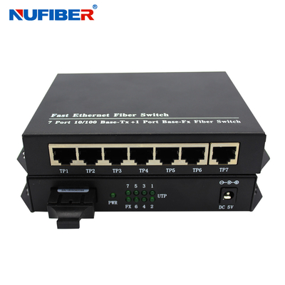 Padrão portuário da velocidade IEEE802.3u do interruptor 100Mbps dos ethernet de DC5V 1A 7