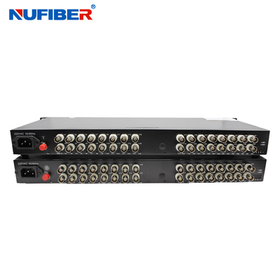 Conversor audio video dos meios da fibra dos dados de 32BNC RS485