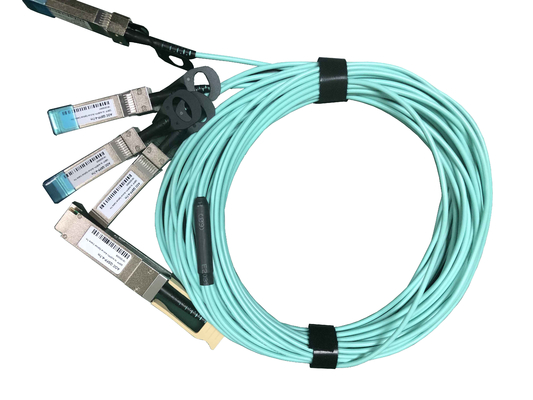 QSFP28 ao cabo ótico ativo AOC 100G de 4x25G OM3 para redes da área de armazenamento