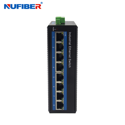 Interruptor industrial portuário de Gigabit Ethernet do interruptor 8 industriais Unmanaged do trilho do ruído