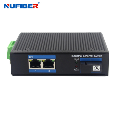 Interruptor portuário dos ethernet do ponto de entrada do conversor 2 dos meios de NuFiber 1310nm 100base Fx