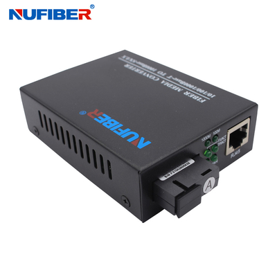Conversor 10/100/1000M SC 1310nm/1550nm de Simplex Single Mode dos meios do gigabit de Nufiber
