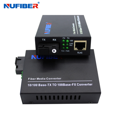 conversor rápido dos meios da manutenção programada do modo 1310/1550nm 20km da única fibra de 10/100M Fiber Media Converter único