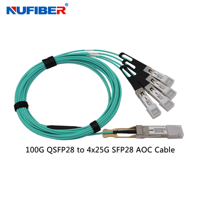 QSF28 A 4SFP28 AOC 7M Ative Optical Cable compatível com Cisco HP Huawei