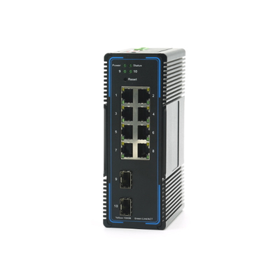 Ethernet industriais interruptor controlado 8x10/100/1000base-T 2x1000base-X SFP+