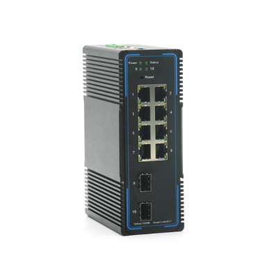 Ethernet industriais interruptor controlado 8x10/100/1000base-T 2x1000base-X SFP+