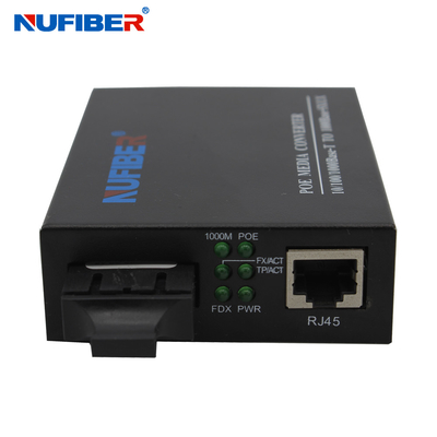 SC duplo da fibra do gigabit ao ponto de entrada 30w do conversor dos meios RJ45 para a câmera do IP do CCTV