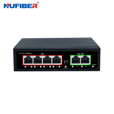 8xFE poder do porto de UTP do UPlink ponto de entrada + 2FE sobre o ponto de entrada do interruptor dos ethernet para câmeras do IP do CCTV
