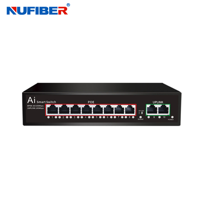 OEM 4 interruptores portuários 48V 10 do ponto de entrada de 8 16 24 ethernet da rede do CCTV do gigabit/100/1000M