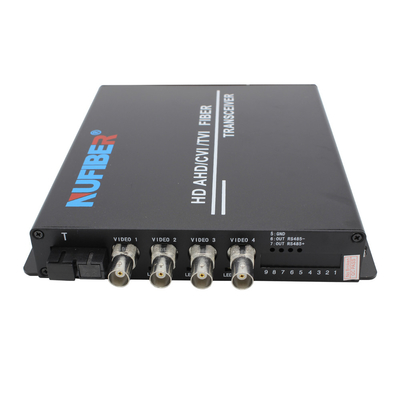 do canal video do conversor 4 da fibra 1080P manutenção programada 1310 da fibra única/1550nm FC para o CCTV