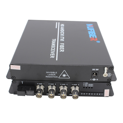 do canal video do conversor 4 da fibra 1080P manutenção programada 1310 da fibra única/1550nm FC para o CCTV