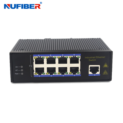 10/100M 9 ethernet portuários comutam a montagem rápida do trilho do ruído 24V para a rede