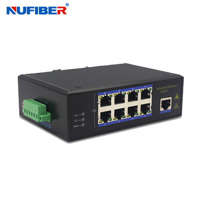10/100M 9 ethernet portuários comutam a montagem rápida do trilho do ruído 24V para a rede