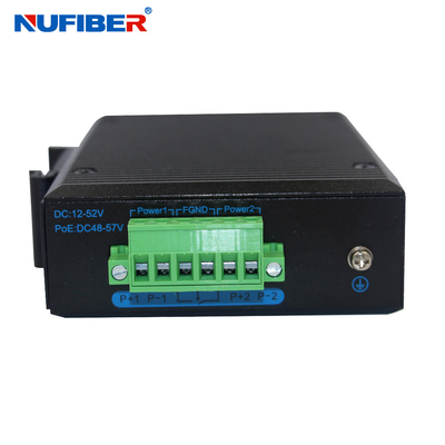 Conversor duplo 1000M SFP dos meios da fibra da fonte de alimentação da montagem do trilho do ruído a 2x10/100/1000M RJ45