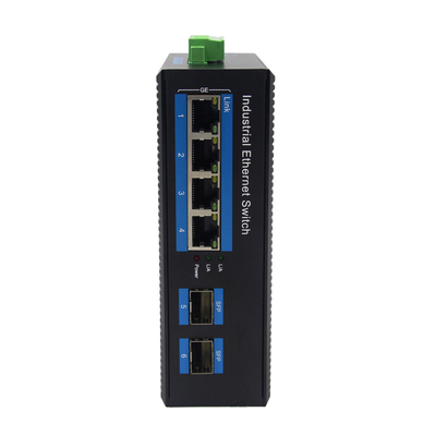 OEM Industrial SFP Ethernet Switch 10/100/1000M RJ45 4 Port para 2 1000M SFP Slot Media Converter DC24V