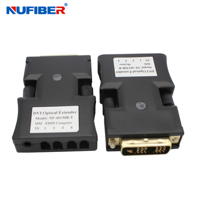 Mini Quatro Núcleos DVI para Fibra Óptica Converter HD 4Cores para SM/MM Fibra Extensor