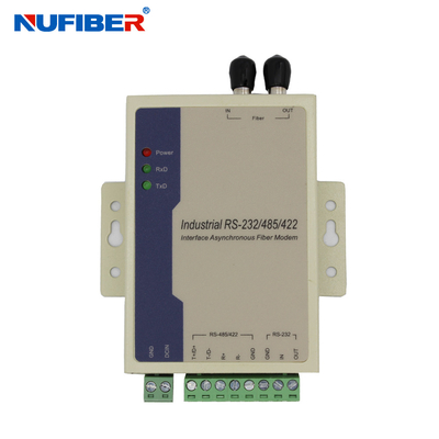 Modem de fibra RS485/422/232 para conversor de fibra Din Rail Mount RS485 através do extensor de fibra ST DC9-36V