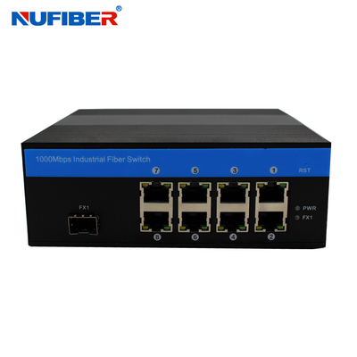 Interruptor controlado industrial de Gigabit Ethernet com 8 UTP 1 porto de SFP