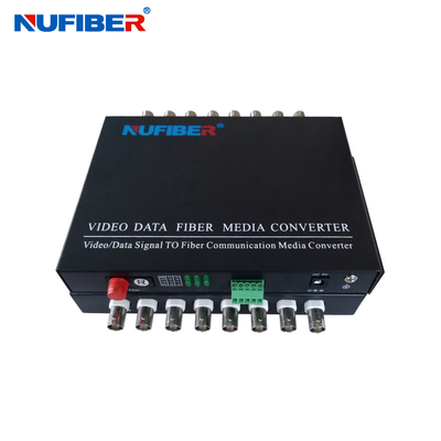 transceptor video da fibra ótica de 8port BNC com porto dos dados Rs485 para CCTV NF-8V1D-T/R-F20