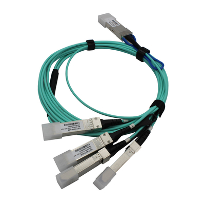 QSFP28 ao cabo ótico ativo AOC 100G de 4x25G OM3 para redes da área de armazenamento