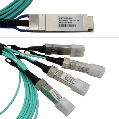 cabos óticos 3m ativos 40G de 1m ao cabo de 4x10G Qsfp Aoc para o centro de dados