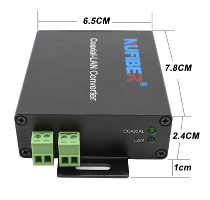 Ethernet 12VDC sobre o prolongamento coaxial, IP prolongamento de mais de 2 ethernet do fio