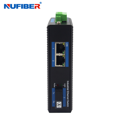 Interruptor portuário dos ethernet do ponto de entrada do conversor 2 dos meios de NuFiber 1310nm 100base Fx