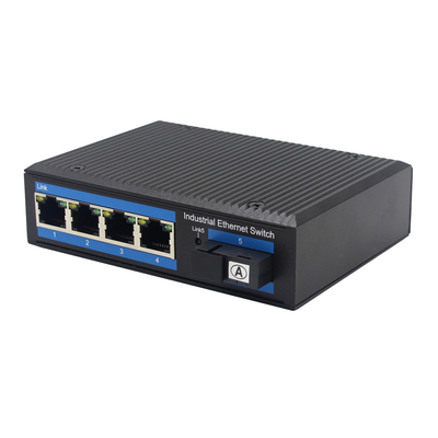 Conversor portuário dos meios da fibra de Gigabit Ethernet do trilho do ruído IP40 4