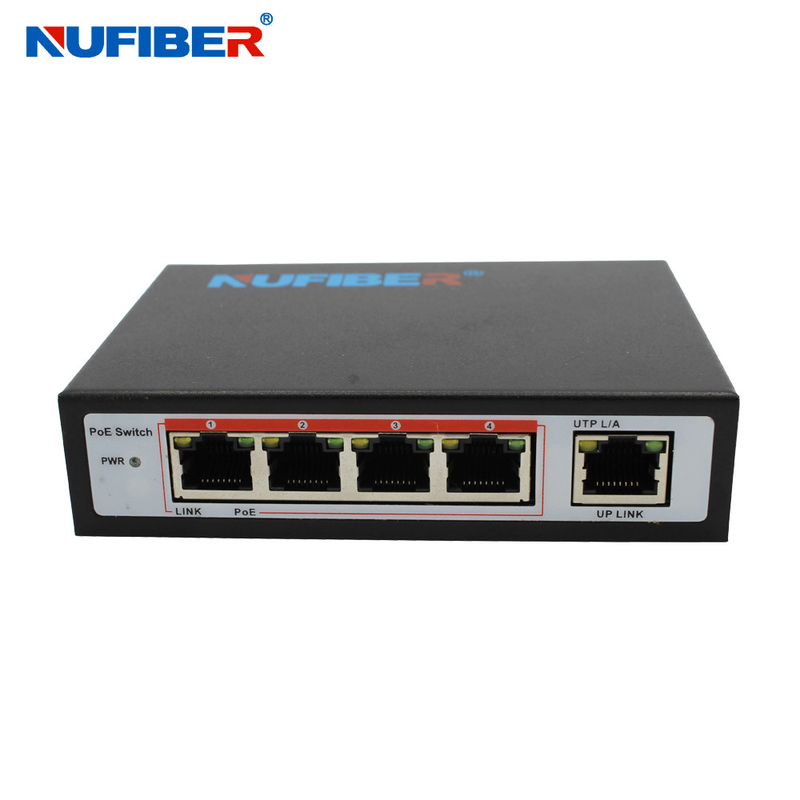 O ponto de entrada de IEEE802.3af pôs a largura de banda do Uplink 1Gbps do porto 1 do interruptor 4